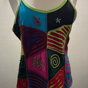 A Classy Chic Boutique Colorful Patchwork Tank Top